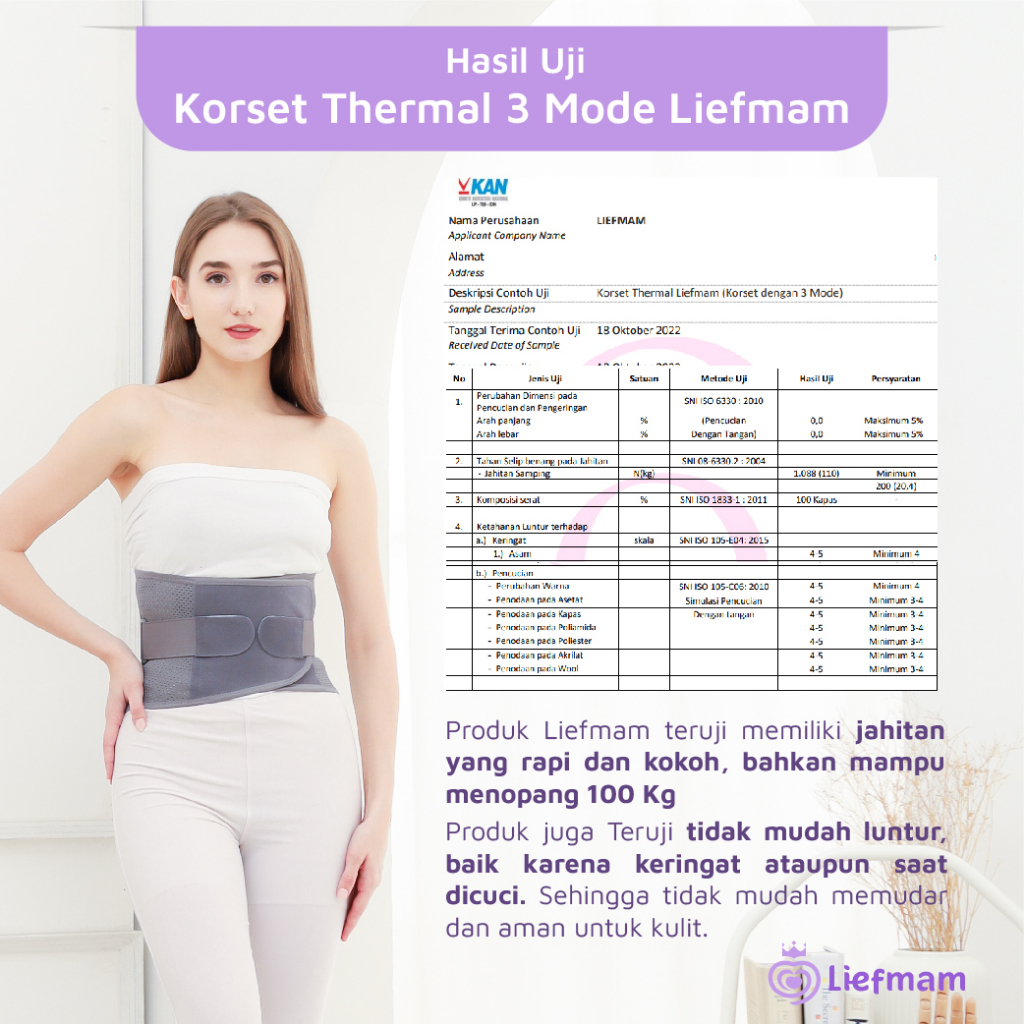 Thermal Corset Liefmam - Korset Peramping Pasca Melahirkan dengan Tourmaline