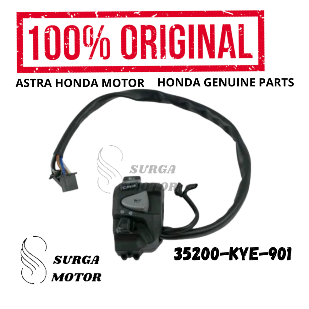 Holder Switch Saklar Kiri Tombol Klakson Sen Riiting Reteng Megapro Monoshock Original AHM 35200-KYE