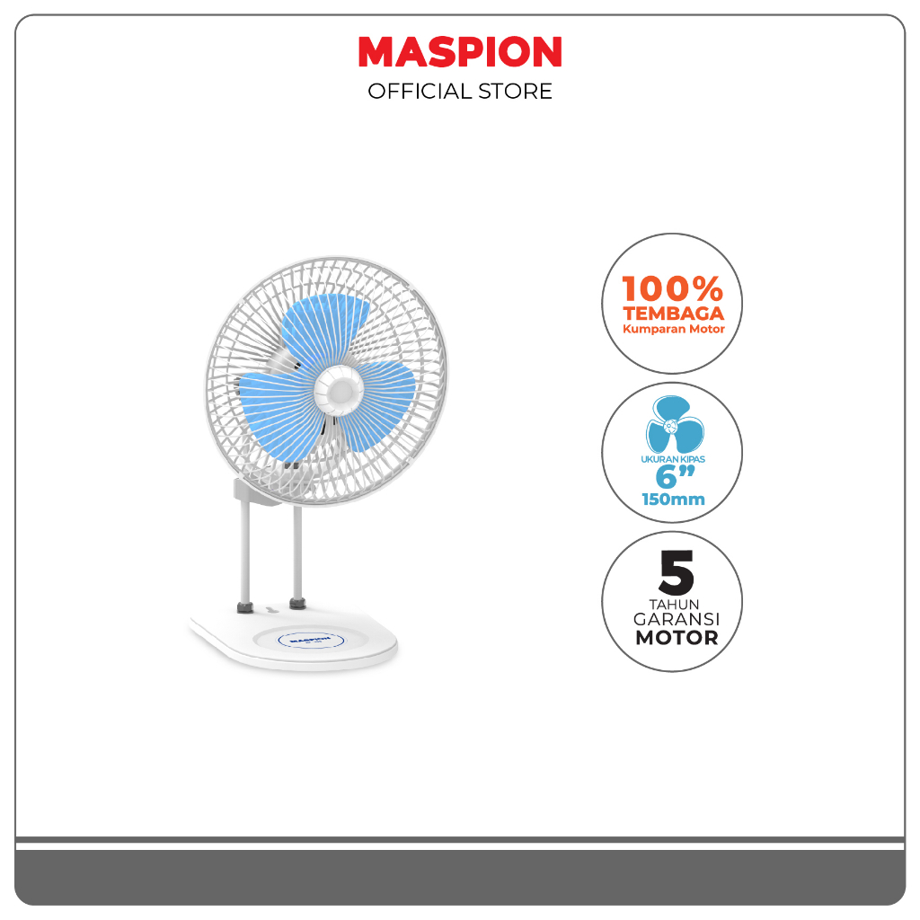 Maspion Kipas Angin Meja Desk Fan 6 Inch HF-606