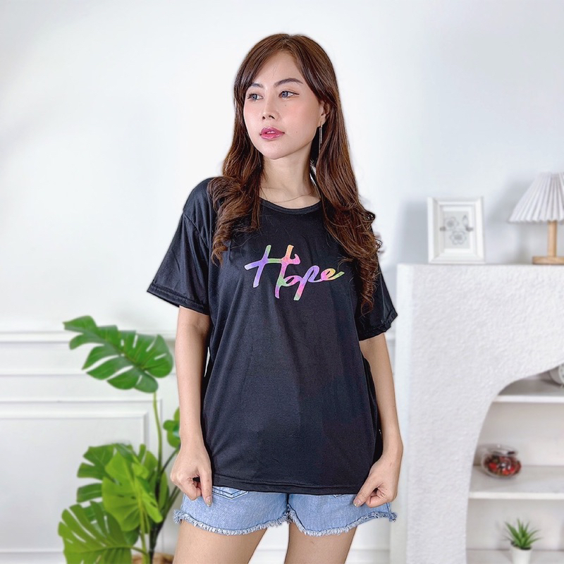 AFI - EC - Kaos Oversize Wanita Never Give Up (LD 106, P 55)