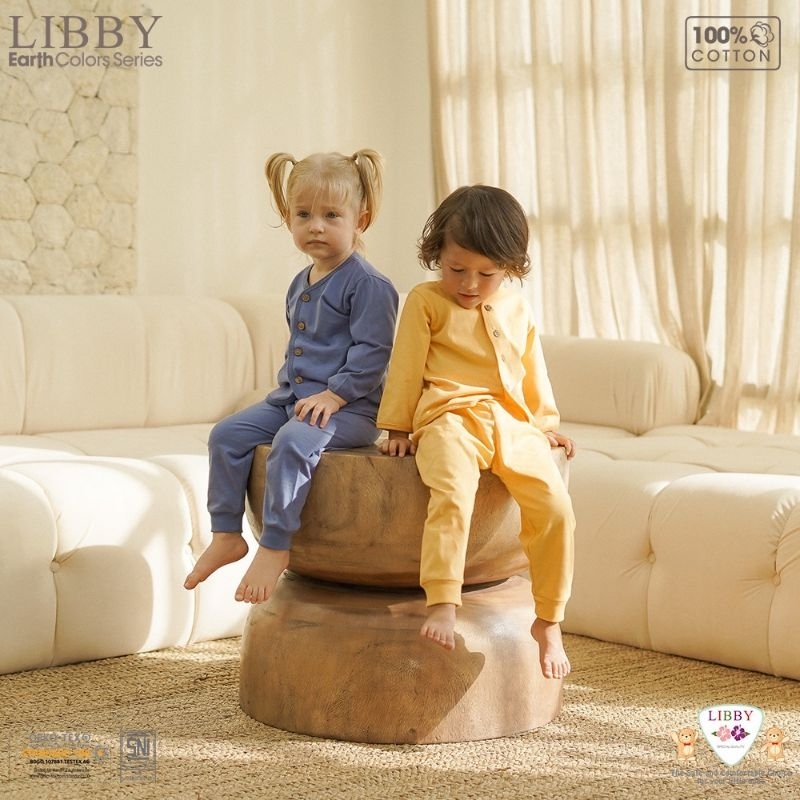 LIBBY COMFY SET - SETELAN PANJANG KANCING DEPAN - SET BAJU LIBBY - SETELAN ANAK
