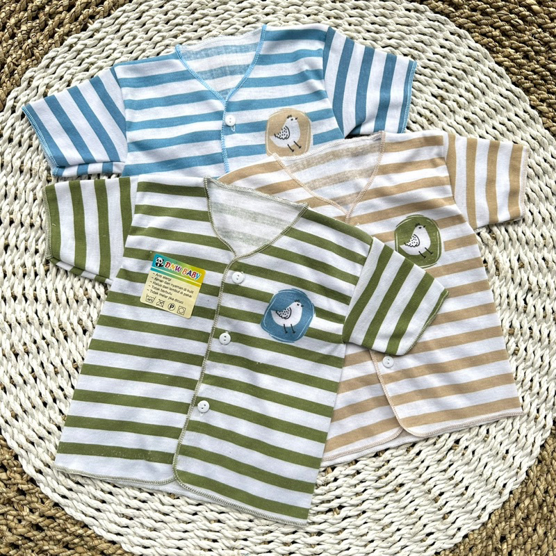 3 PCS Baju Lengan Kutung Bayi Bayi Atasan Bayi Baju Newborn Baju Bayi Baru Lahir Gift Bayi Hadiah Lahiran Baju Bayi Lengan Pendek Bayi ASYAM BABY