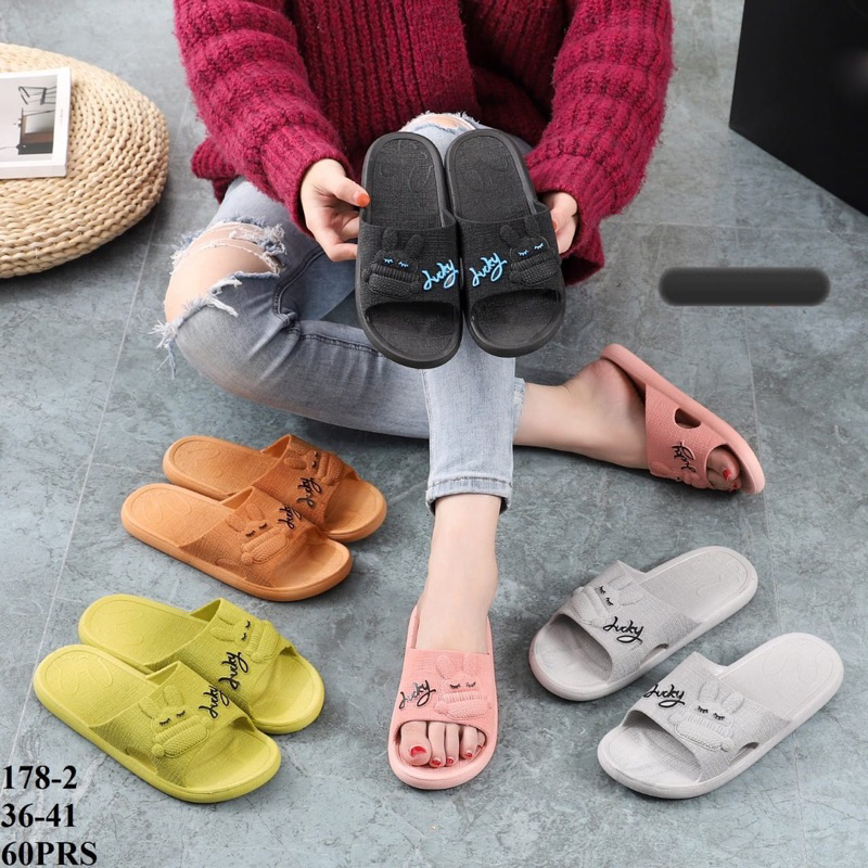 Sandal Wanita Slop Karet Jelly jucky Balance
