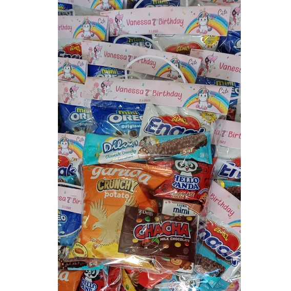 PAKET SNACK CUSTOM TULISAN DAN FOTO ANAK