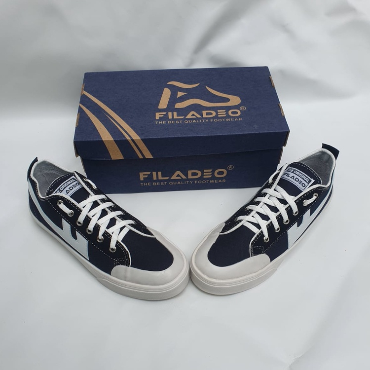 SEPATU FILADEO MOTIF F HITAM PUTIH KEREN