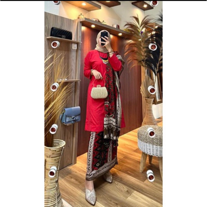 Setelan Baju Kurung Melayu / Baju Kurung Stelan Rok Batik/ Baju Kurung Malaysia / Baju Kurung Melayu  Rok Batik/ Baju Kurung modern/BAJU KURUNG SONGKET BATIK MELAYU