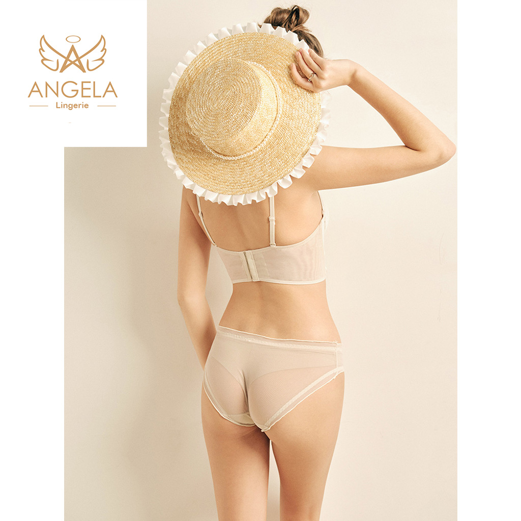 ANGELA PREMIUM JAPAN Bra BH Tank Top Camisole Push Up Set Tanpa Kawat Celana Dalam Wanita Bikini Sport Beha Lingerie Korea Fashion Bralette Remaja Perempuan Sexy Pakaian Dalam COD Renang Motif Cewek Camisole Pita Bunga Murah Sister Jumbo Korea Fashion