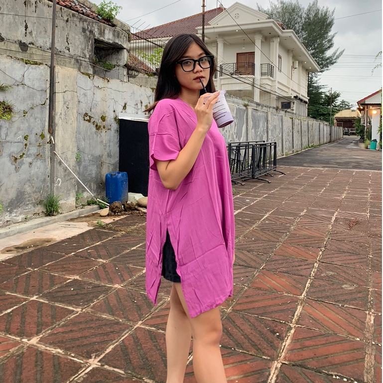 LONG SQUARE NAGITA ATASAN BLOUSE WANITA TOP RAYON
