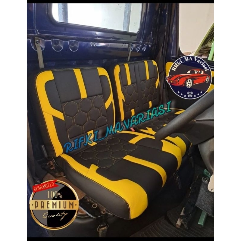 Sarung jok mobil grand max pickup motif terbaru / cover jok mobil pick up grand max / pelindung jok 