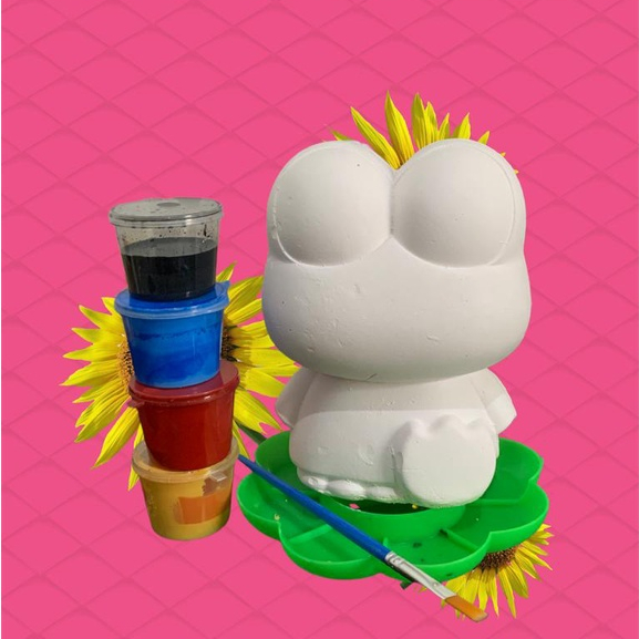 Celengan Paket Mewarnai Karakter Keroppi/Celengan lucu/target/gypsum