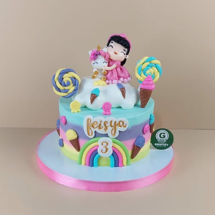 

FIGUR RAINBOW ICE CREAM UK 15CM / KUE ULANG TAHUN