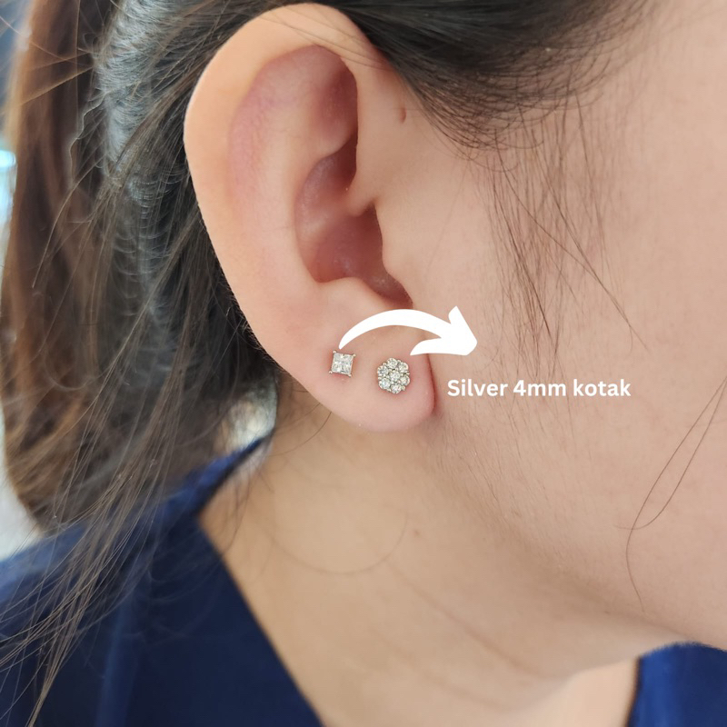 Anting Silver Rhodium Anti Karat Issabelle - Issabelle Earrings