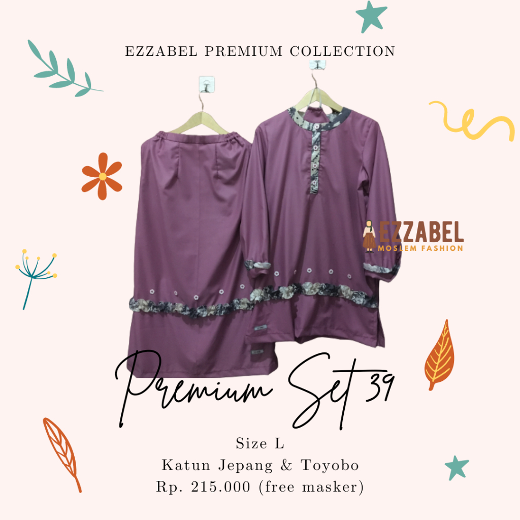 EZZABEL - PREMIUM SET 39- SETELAN ROK BAJU HARIAN SANTRI GONTOR PUTRI