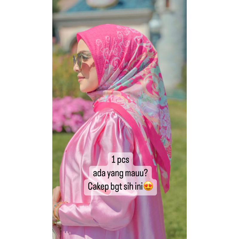 Wonderland Raspberry Voal reg buttonscarves ❌SOLDOUT❌