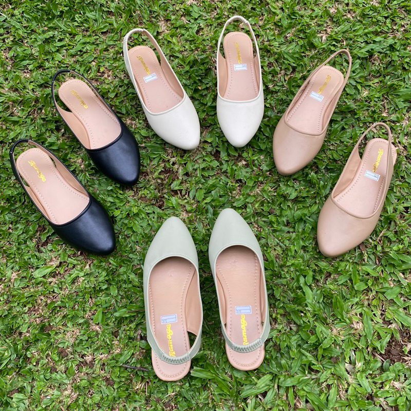 Sepatu wanita Flat Shoes Mules Sol Karet Non Slip AP-05