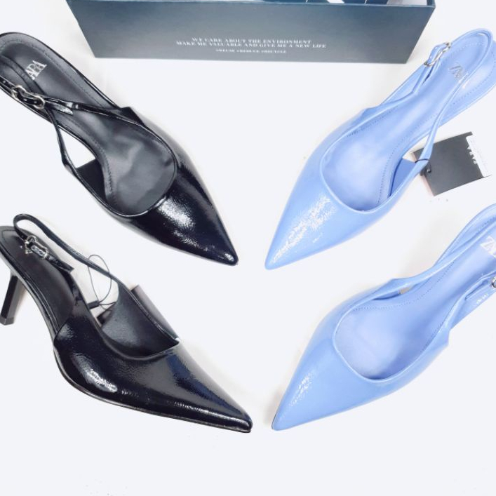 ZR Mid Slingback Glossy Heels 8715