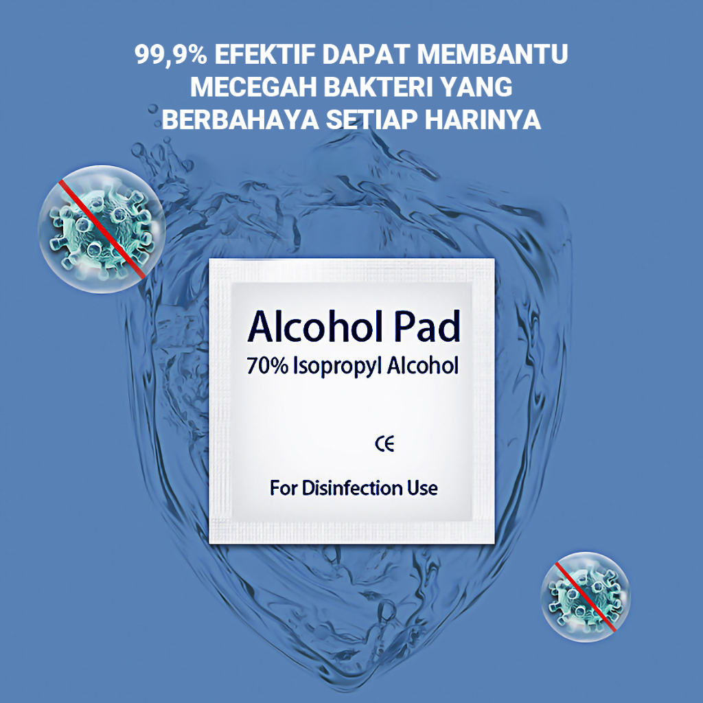 MSY Alkohol Pads Kapas Alkohol / Isi 100Pcs Tissue Alkohol/Tissue Alkohol 70%/Alkohol Swap