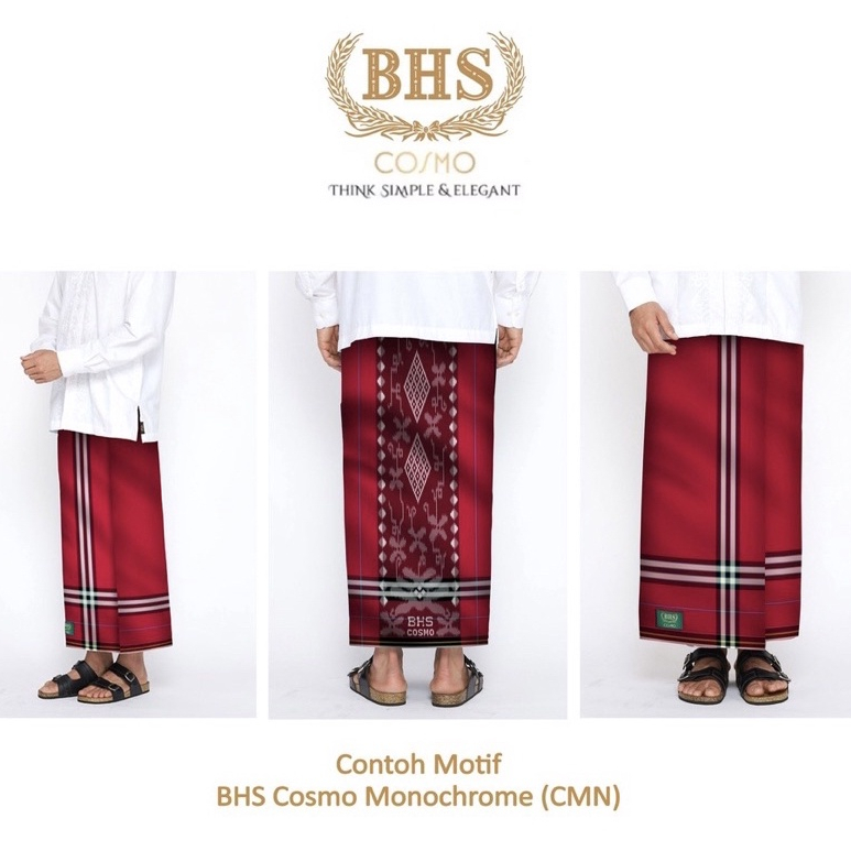 Sarung BHS Cosmo Gold Cmn Monochrome Warna Original