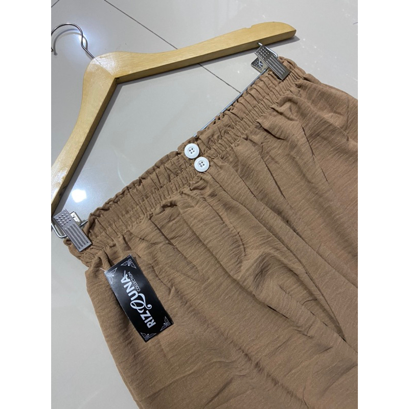 KULOT KANCING CRINKLE AIRLOW HIGHWAIST KANCING