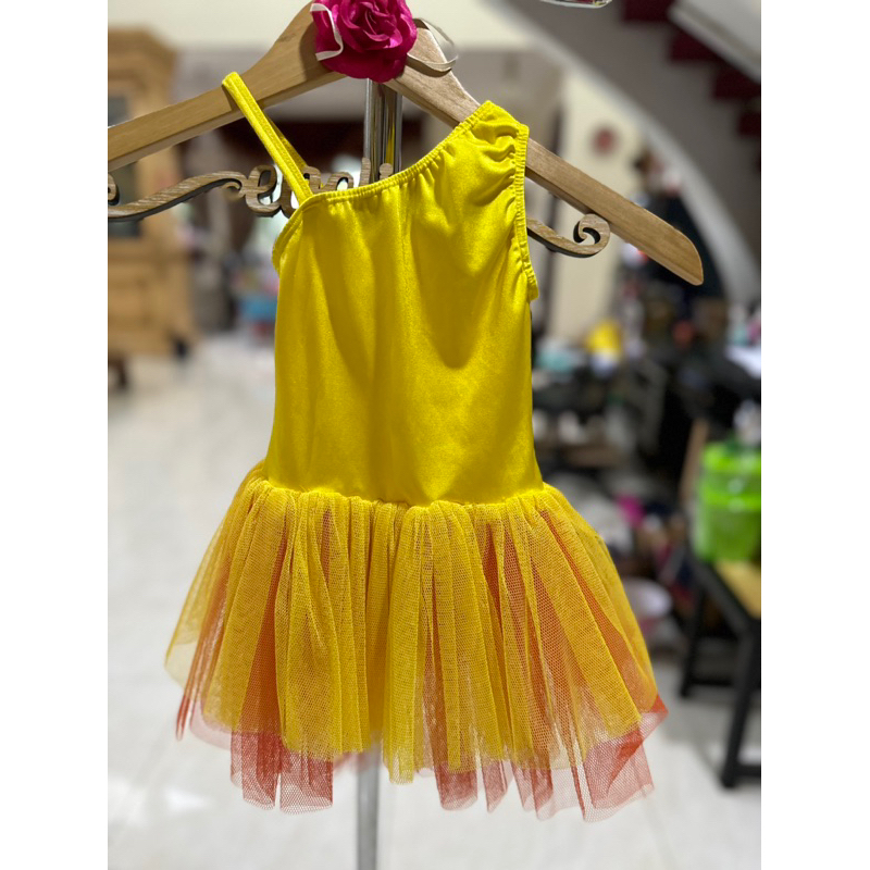 Preloved Baju Ballet Anak Kuning