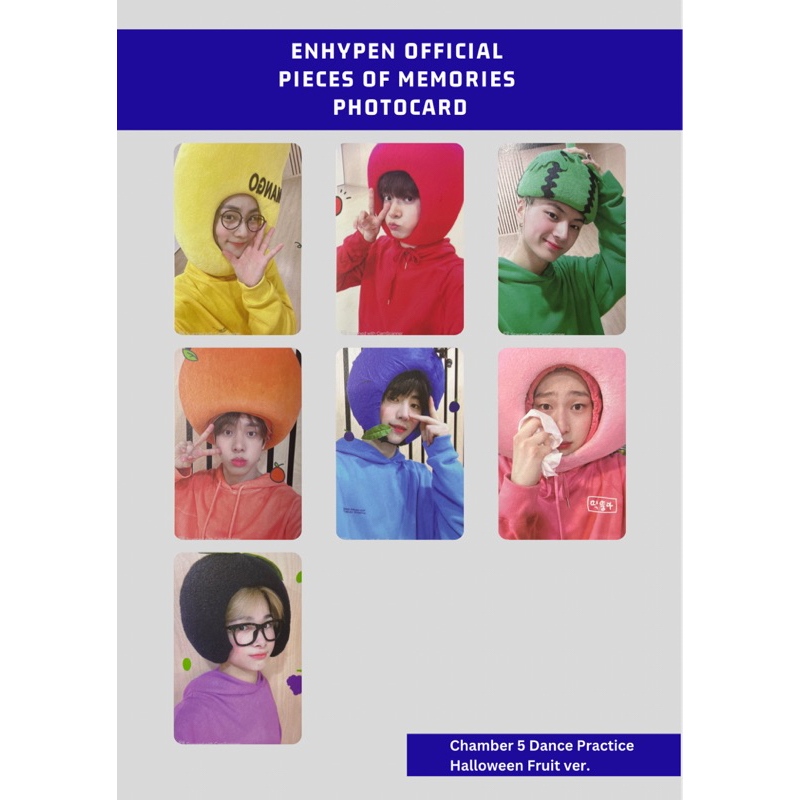 OFFICIAL PHOTOCARD ENHYPEN PIECES OF MEMORIES PIECE OF MEMORIES POM OFFICIAL PHOTOBOOK JUNGWON HEESE