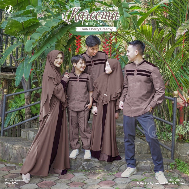 SARIMBIT KAREEMA DARK CHERRY CREAMY ALWA HIJAB ORIGINAL KOKO DEWASA DAD DARK CHERRY CREAMY GAMIS DEW