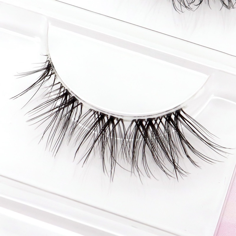 M30 - 3PASANG Air False Eyelashes Comic Eye Japanese Fake Eye Lashes Extension Clear Band Natural Nude Makeup Little Devil