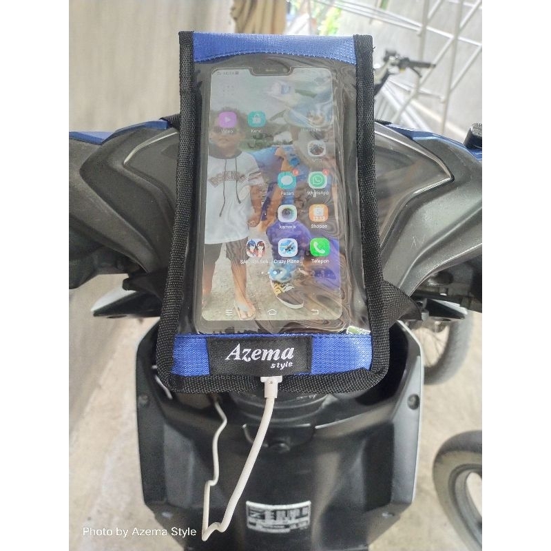 Tas Holder Hp Motor Tas motor waterprof, layar mika Touchscrean, grosir harga termurah, untuk semua jenis motor