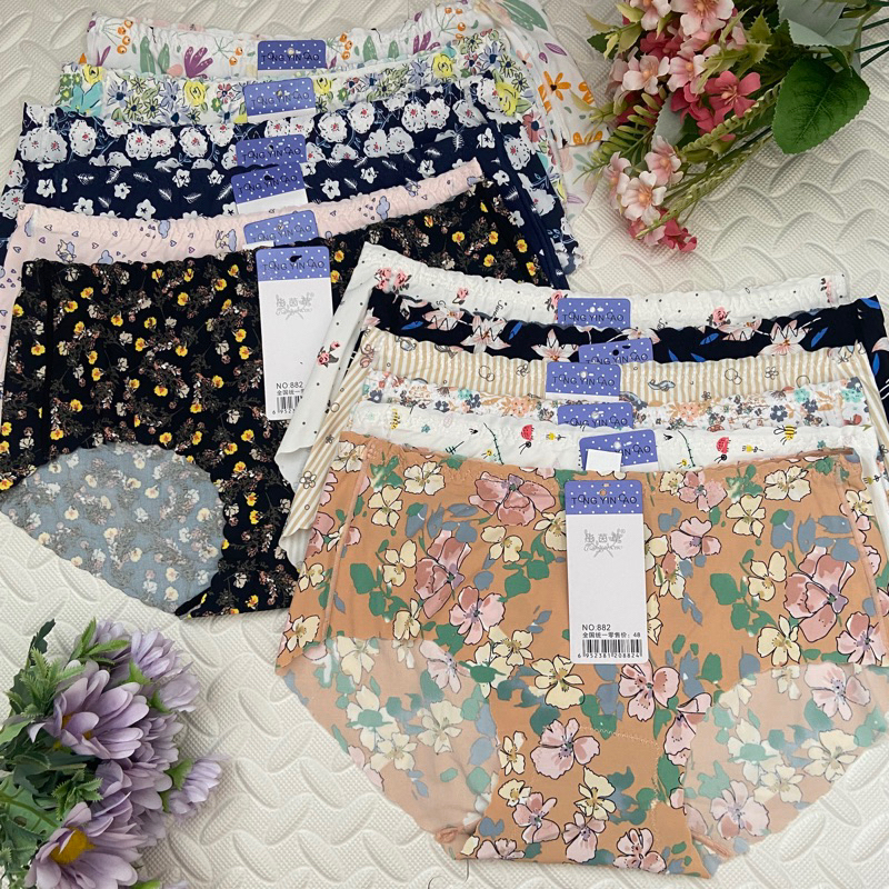 Celana dalam motif seamless, cd motif bunga, celana dalam motif kartun, Women underwear, celana dala