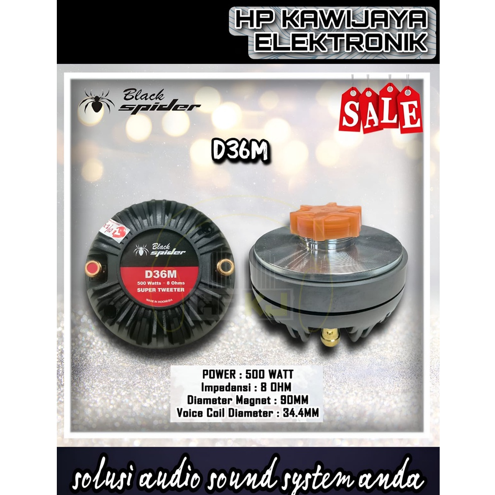 DRIVER TWEETER BLACK SPIDER D36M twiter black spider d 36 m d36m