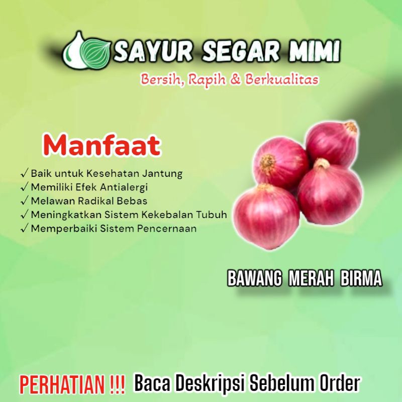 

Bawang Merah Birma Besar / Bawang Bombay Merah / Bawang Burma - Sᴀʏᴜʀ Sᴇɢᴀʀ ♏ɪᴍɪ