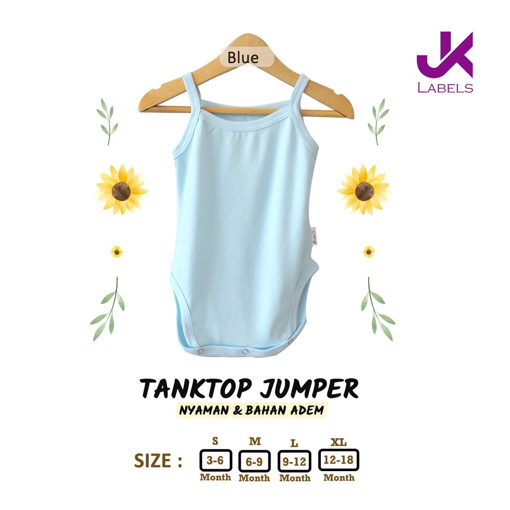 JK LABELS Tanktop Jumper Girl Warna 3-18 Bulan/ Tanktop Jumper Warna