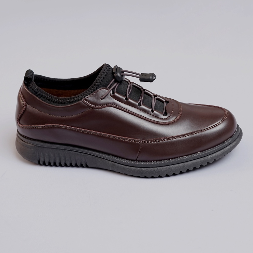 Wave Darkbrown - Sepatu Oxford Casual Formal Bertali Pantopel Kasual Kerja Kuliah Kantor Pantofel Original