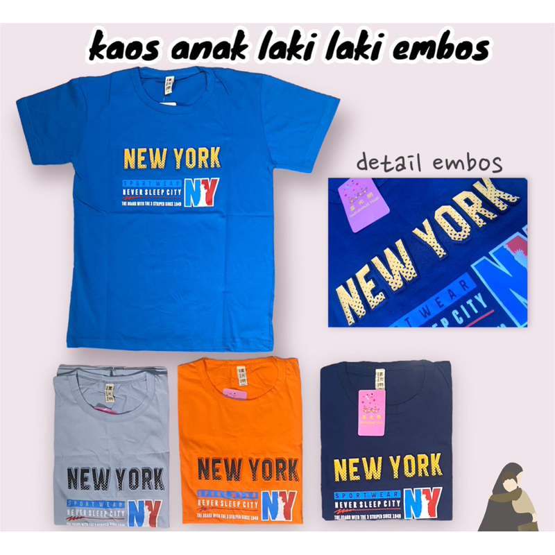 Kaos import junior anak laki laki / Kaos embos anak laki laki