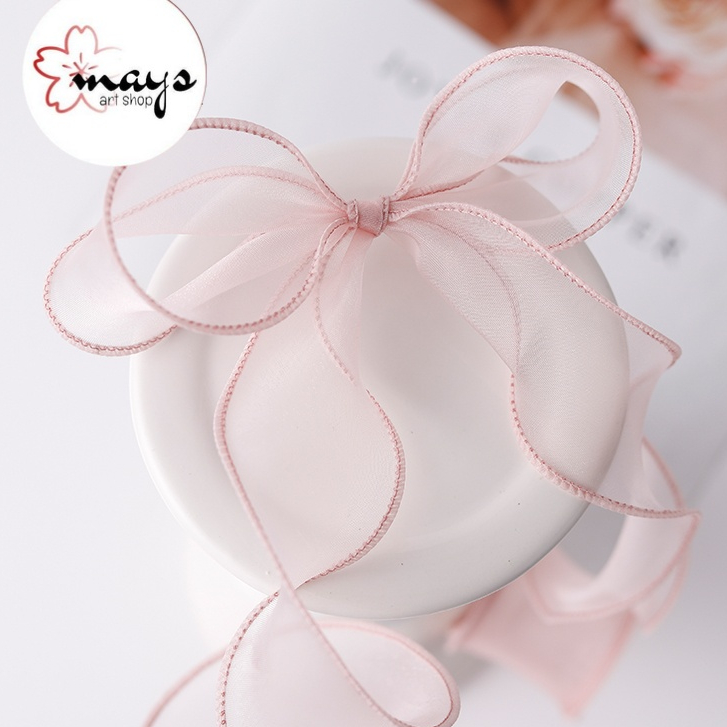 

[Roll} Pita Organza Keriting Premium - Fishtail Ribbon Korean Kriwil Gelombang Organdi Lebar 4 cm - Pita Chiffon Sifon Kado Meteran Ecer Halus Transparan Bergelombang - Buket Bunga Pesta Wedding Bucket Bouquet Packaging Hampers