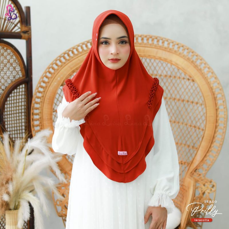 Linalivia Hijab  PRILLY  bergo terbaru couple modis cantik