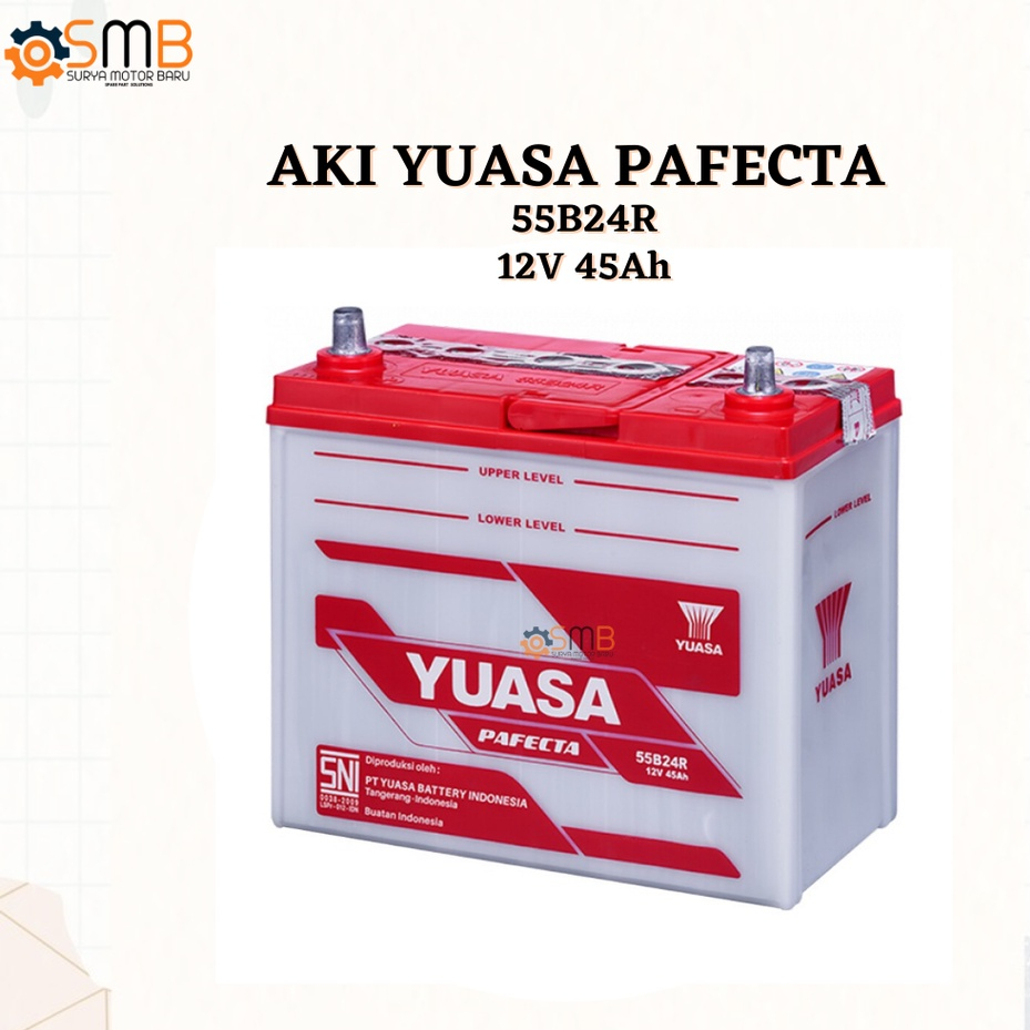 AKI BASAH MOBIL YUASA 55B24R/L 12V 45AH