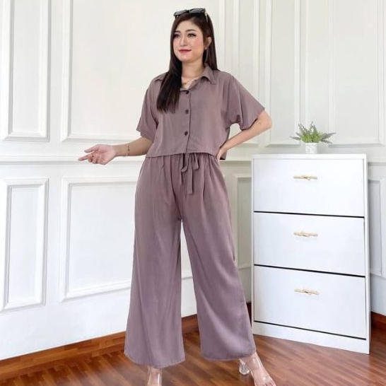 SET CROP WANITA | SETELAN KEKINIAN | ONESET VIRAL [BISA COD]