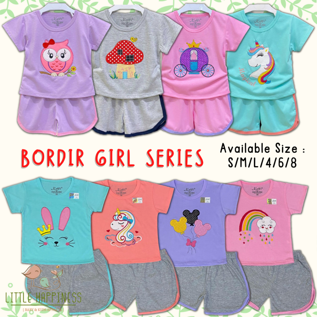 SETELAN BAJU ANAK CEWEK 1-8 TAHUN &quot;BORDIR EDITION&quot; / SETELAN BAJU ANAK KELFI