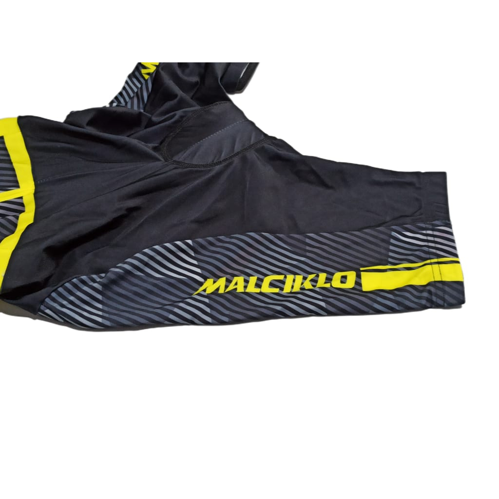 MALCIKLO TRISUIT BLACK YELLOW TRIATHLON RENANG SEPEDA LARI