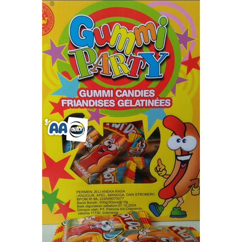 

GUMI PARTY PERMEN JELLY ANEKA RASA ISI 50 X 10 GR