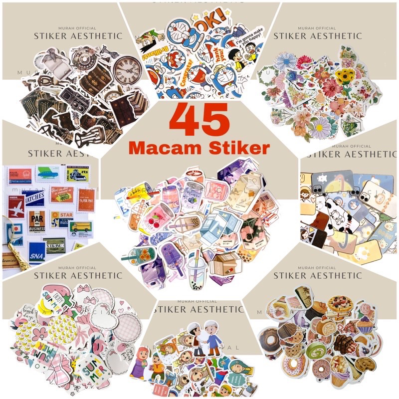 

Kode 1C SALE stiker aesthetic desain kawai cherry blossom lucu untuk scrapbook jurnal diary murah import terlaris