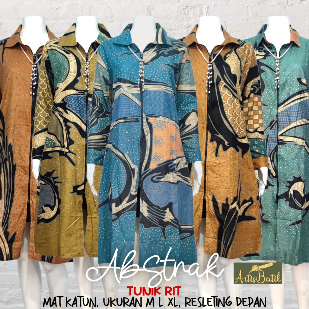 Jual New Arrival Abstrak Tunik Rit Tunik Batik Jumbo Tunik Premium