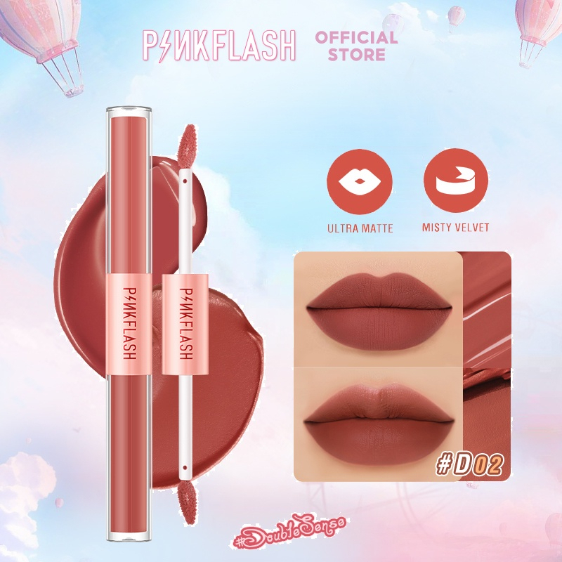 PINKFLASH DoubleSense 2 IN 1 Dual-ended Lipstick ombrelips | Pinkflash Duo Lipgloss