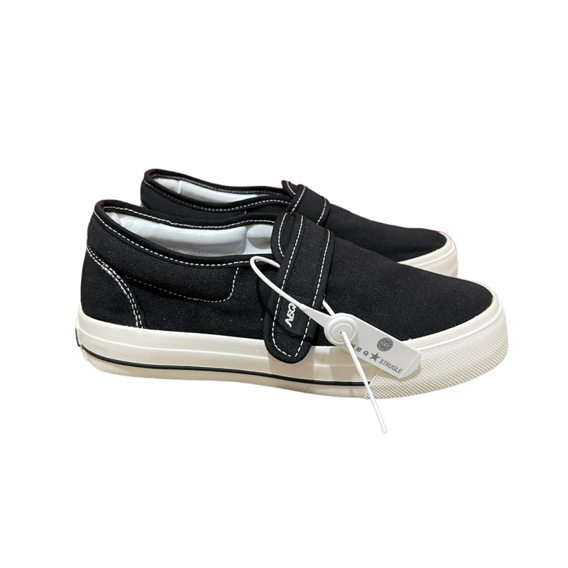 SEPATU SNEAKER NBQ STRUGLE |SLIP ON VELCRO BLACK NATURAL| SEPATU ORIGINAL |SEPATU WANITA