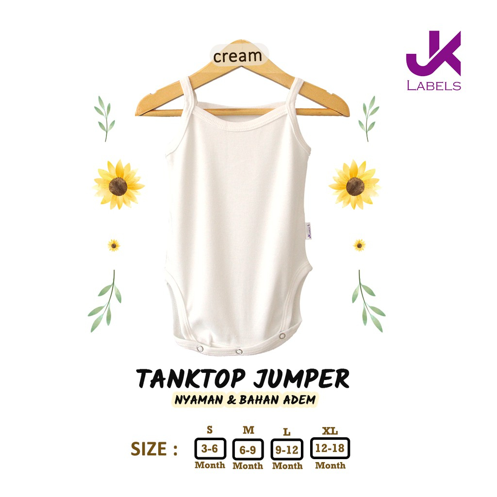 JK LABELS Tanktop Jumper Girl Warna 3-18 Bulan/ Tanktop Jumper Warna