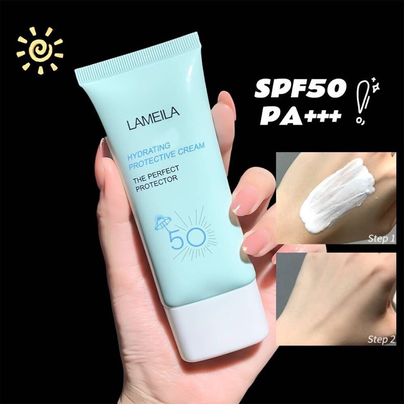 GRATIS ONGKIR{Instant COD Medan termurah} Lameila 3060 Hydrating Protective Cream Sunblock Badan dan Wajah Spf 50 Suncreen