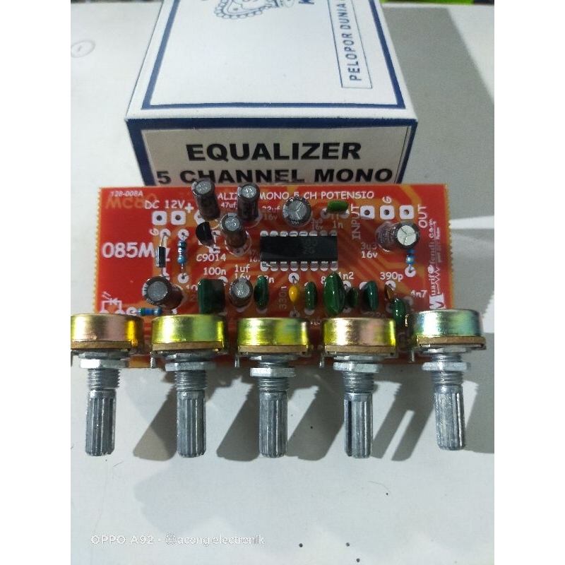 Kit Equalizer 5 Channel  Potensio Putar