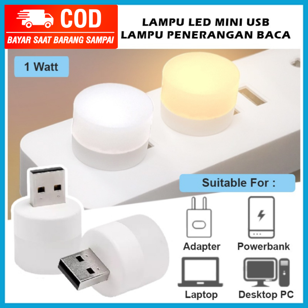 Jual Lampu Led Mini Usb Portable Lampu Penerangan Untuk Baca Belajar