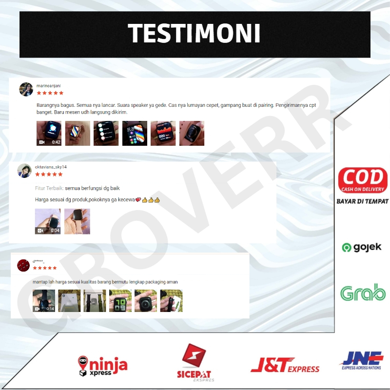 SmartWatch Smart Watch X7 Jam Tangan Pintar Sport Fitness Digital Bluetooth Layar Sentuh touch screen touchscreen Pria Wanita Anti Air Waterproof Tahan Air Dengan Pedometer Heart Rate Monitor pengukur detak jantung penghitung langkah dan kalori olahraga